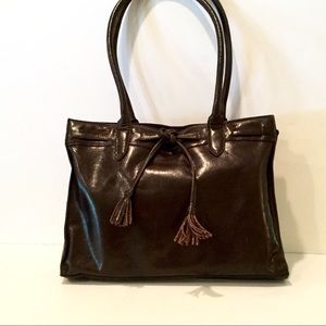 BROWN LEATHER TOTE BAG